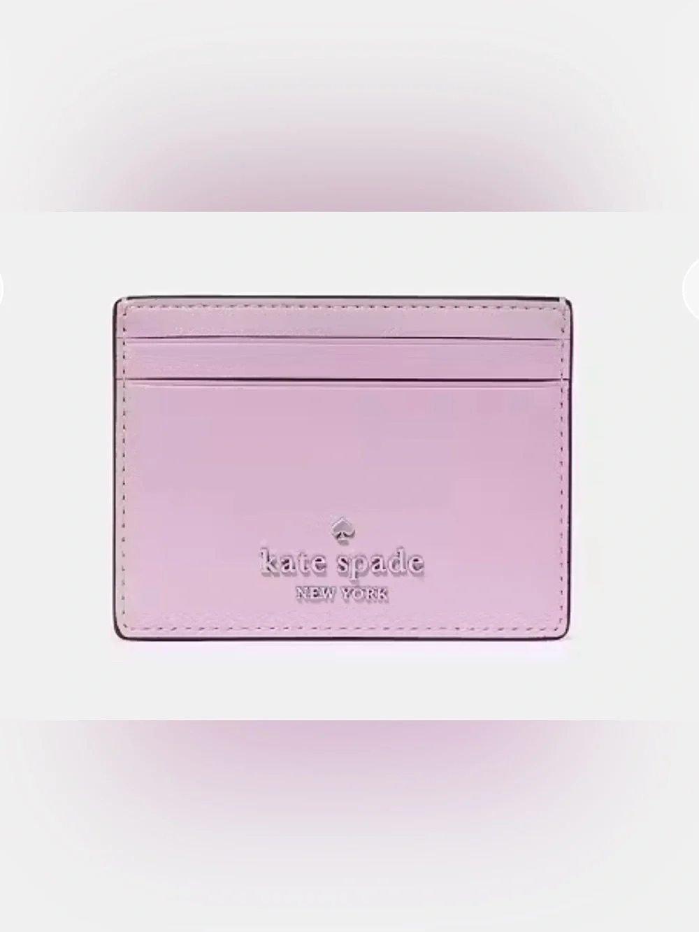 kate spade purple  Leather Card Holder with Embossed Logo